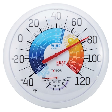 Taylor 13.25" Wind Chill/Heat Index Thermometer and Hygrometer 6751